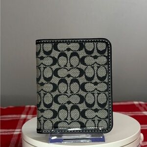 Coach Y2K Signature Black and Grey Mini C Cardholder NWOT